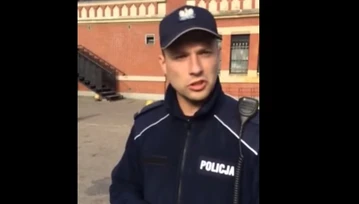 Brawo dla Policjanta, dzielnie zniósł buraka i jego kamerę