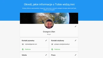 [Krótko] Google udostępnia nowy panel ustawień „O mnie”