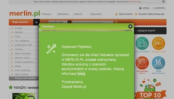 Merlin.pl wstrzymuje sprzedaż. Ale to podobno nie koniec - sklep zamierza uzdrowić firma TOPMALL