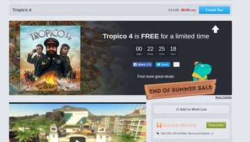 Humble Store rozdaje kody Steam na Tropico 4!