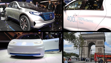 Paris Motor Show 2016 samochodami elektrycznymi stoi