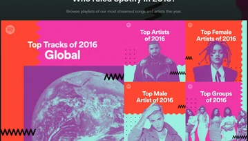 Oto najlepsze utwory i najpopularniejsi artyści na Spotify w 2016 roku