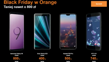 Black Friday w Orange - topowe smartfony do 800 zł taniej