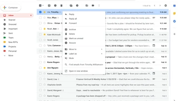 Gmail dostanie nowe, bardziej rozbudowane menu kontekstowe