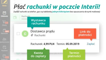 Opłacanie rachunków bezpośrednio z poziomu skrzynki e-mail dostępne już na Interii