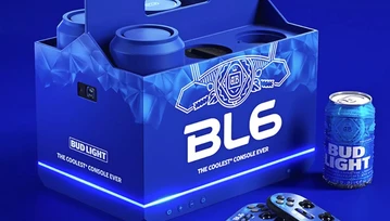 Bud Light BL6 - konsola w kształcie sześciopaku z wbudowanym projektorem