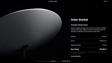 SpaceX dopłaca 1000 USD do każdego terminala Starlink