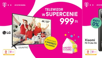 Mistrzowska oferta od T-Mobile – smartfony z 200 GB transferu, telewizor 4K za niecały tysiąc zł lub pół roku światłowodów za darmo