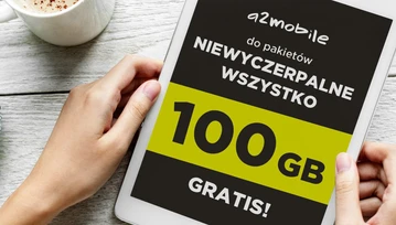 a2mobile dodaje po 100 GB do każdego z pakietów w swojej ofercie na kartę