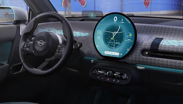 Nowy MINI Cooper – wnętrze z okrągłym ekranem OLED w stylu minimalistycznym