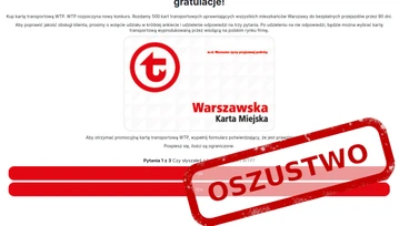 Nie, nie wygrałeś Warszawskiej Karty Miejskiej - to oszustwo