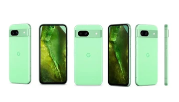 Pixel 8a w czterech kolorach i z grubymi ramkami wokół ekranu