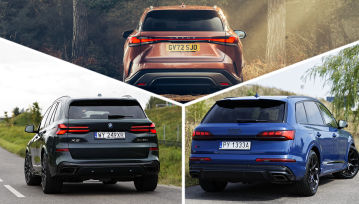 Zasięg elektryczny i zużycie paliwa: miasto i autostrada. Audi Q7 TFSIe, BMW X5 xDrive50e, Lexus RX 450h+