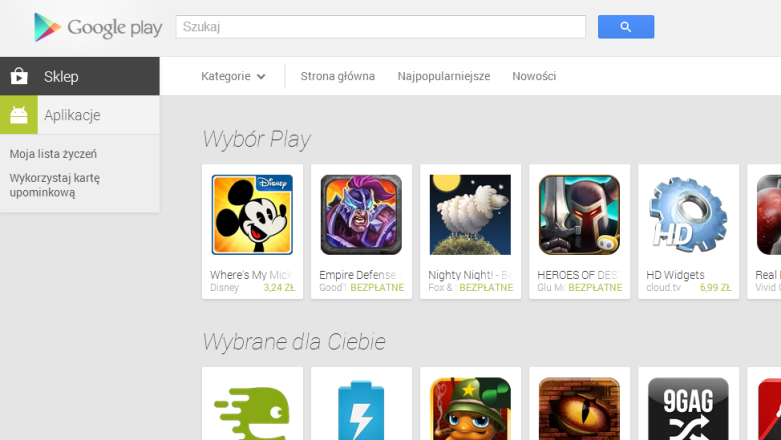 Webowy Google Play po dużym redesignie. Wreszcie nawigacja po sklepie jest przyjemna