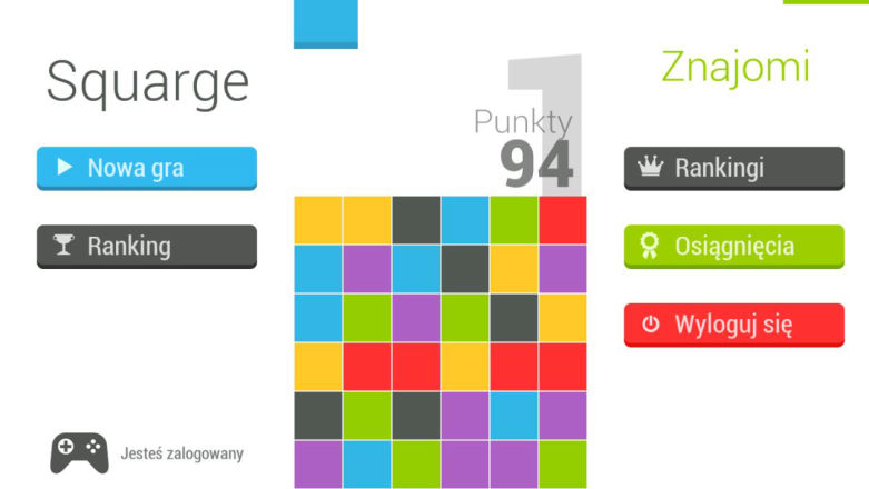 Przetestowałem Google Play Games na polskiej grze Squarge - polecam, zwłaszcza samą grę