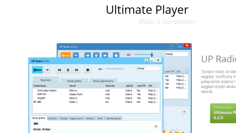 Ultimate Player, polska aplikacja do odsłuchiwania stacji radiowych rozwijana z pasji - tak po prostu