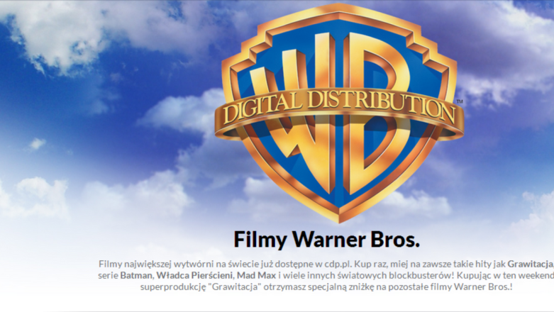 Grawitacja, Władca Pierścieni, Batman i inne filmy od Warner Bros w CDP.PL !