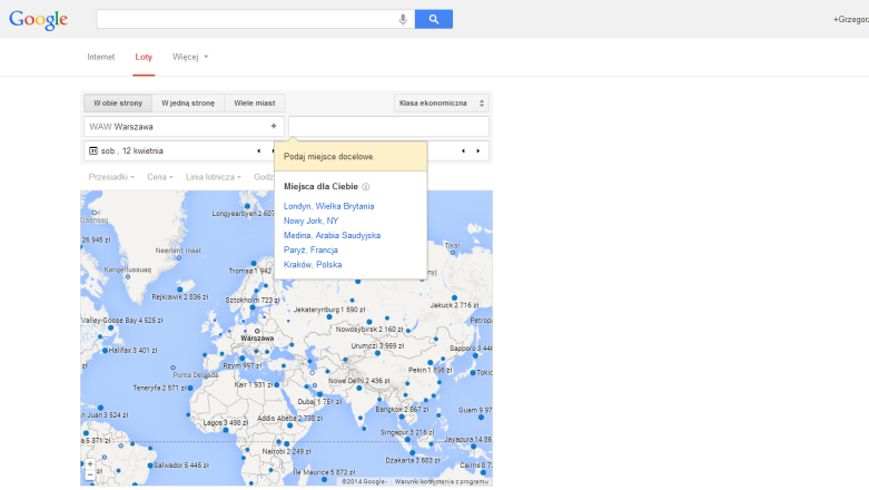 Wyszukiwarka lotów od Google już w Polsce
