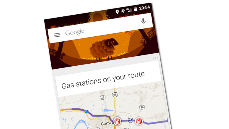 Google Now teraz będzie pokazywać stacje paliw na naszej drodze [prasówka]