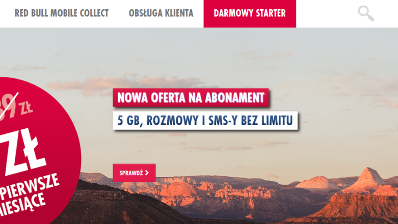 Red Bull Mobile przypomina o sobie – teraz za 39 zł no limit i 5 GB na transfer danych