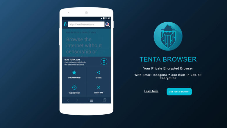 Tenta Browser to bezpieczna przeglądarka dla Androida z wbudowanym szyfrowaniem i VPN