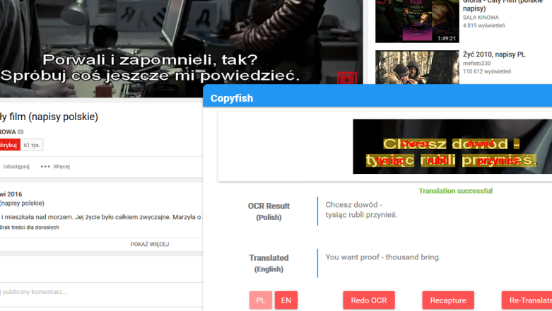 Copyfish - wyodrębnianie tekstu ze zdjęć, plików PDF i z filmów