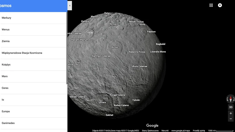 Mapy Google zabierają nas w nową niezwykłą podróż po… kosmosie!