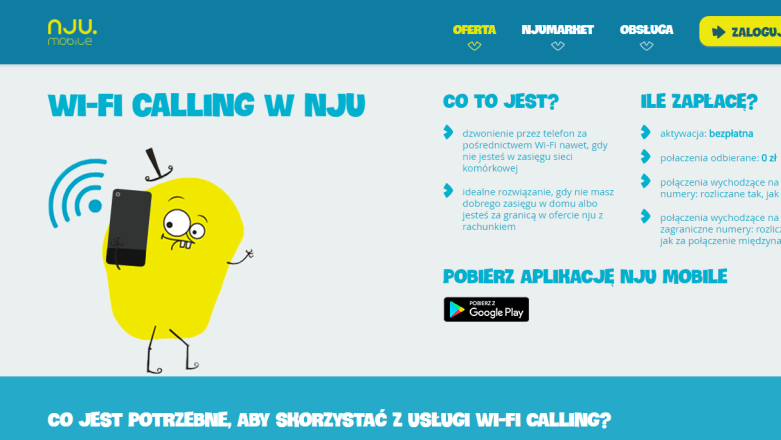 WiFi Calling dla (prawie) wszystkich w Nju Mobile