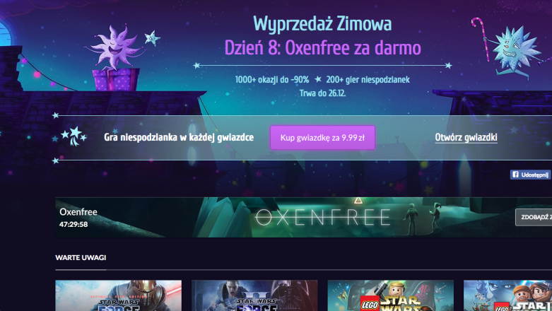 GOG startuje z szaleństwem zimowych wyprzedaży. Serwuje też świetną grę za darmo!