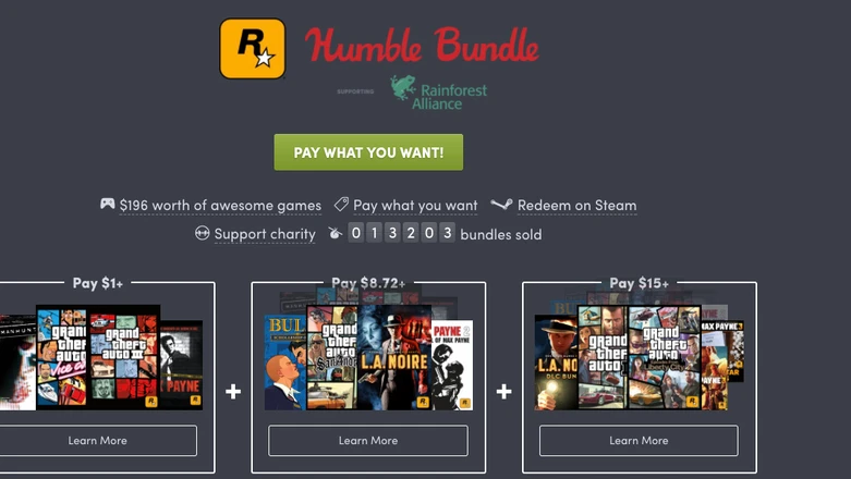 Kilka odsłon GTA, Max Payne i inne klasyki Rockstar tanio w nowym Humble Bundle!