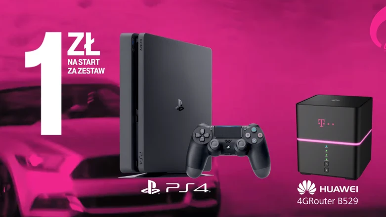 T-Mobile dorzuca teraz do mobilnego internetu domowego PS4 i router za 1 zł