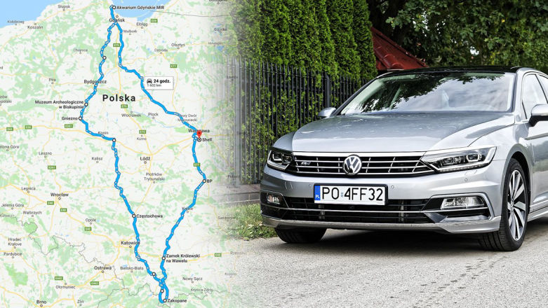 1600 km bez tankowania! Wycieczka Passatem 2.0 TDI nad morze i w góry: Warszawa-Gdynia-Zakopane-Warszawa