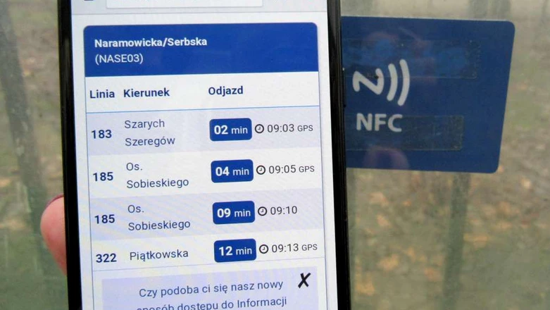 W Poznaniu czas przyjazdu autobusu czy tramwaju odczytasz ze swojego smartfona z NFC