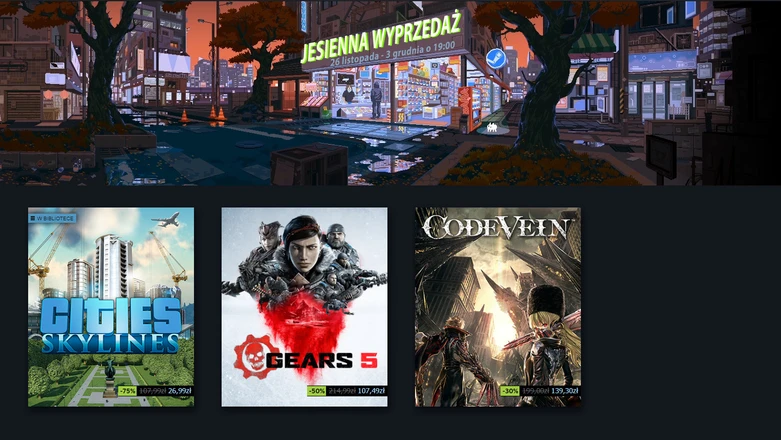 Masa gier w świetnych cenach. Ruszyła jesienna wyprzedaż na Steam!