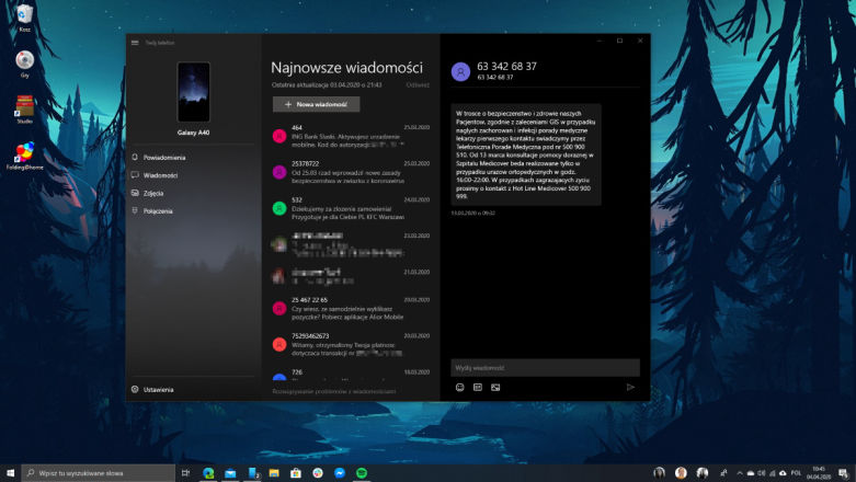 Windows Twój Telefon - aplikacja spóźniona dla mnie o co najmniej 10 lat
