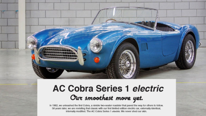 Elektryczna AC Cobra? Ależ bym jeździł...