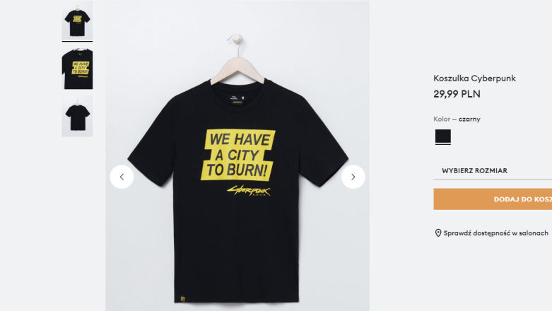 Tanie ubrania z Cyberpunk 2077 trafiają do popularnej sieciówki