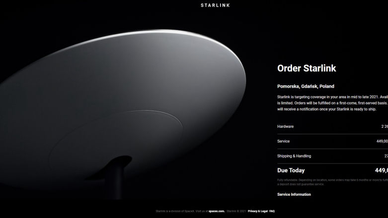 SpaceX dopłaca 1000 USD do każdego terminala Starlink