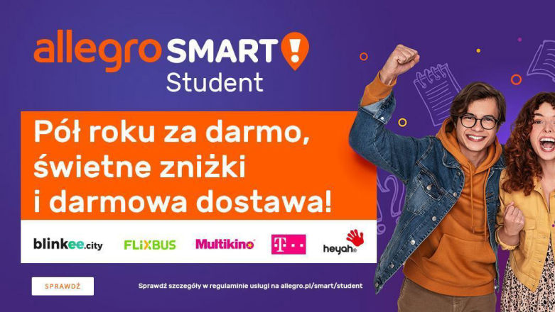Allegro Smart! Student za darmo przez pół roku i to bez podawania danych karty