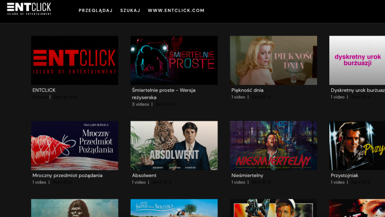 Entclick - startuje VOD Tomasza Raczka z klasyką kina w 4K i HD