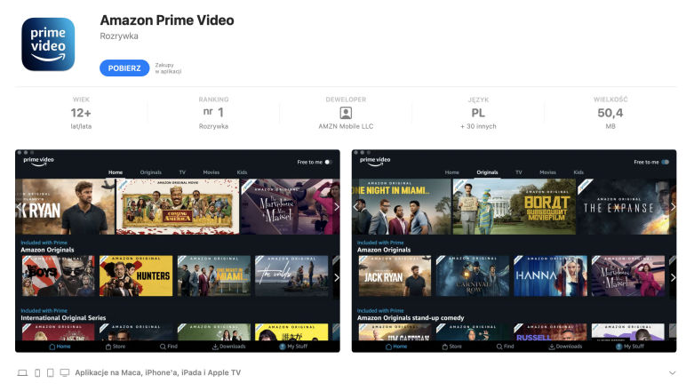 Aplikacja Amazon Prime Video na komputery ze wsparciem pobierania offline już dostępna