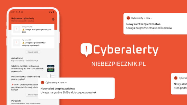 Aplikacja CyberAlerty już dostępna. Dowiaduj się o cyberatakach w pierwszej kolejności