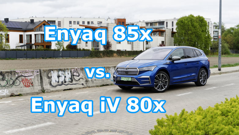 Skoda Enyaq 85x: zasięg większy o 100 km dzięki APP550. Porównanie do APP310 (Enyaq iV 80x) – test