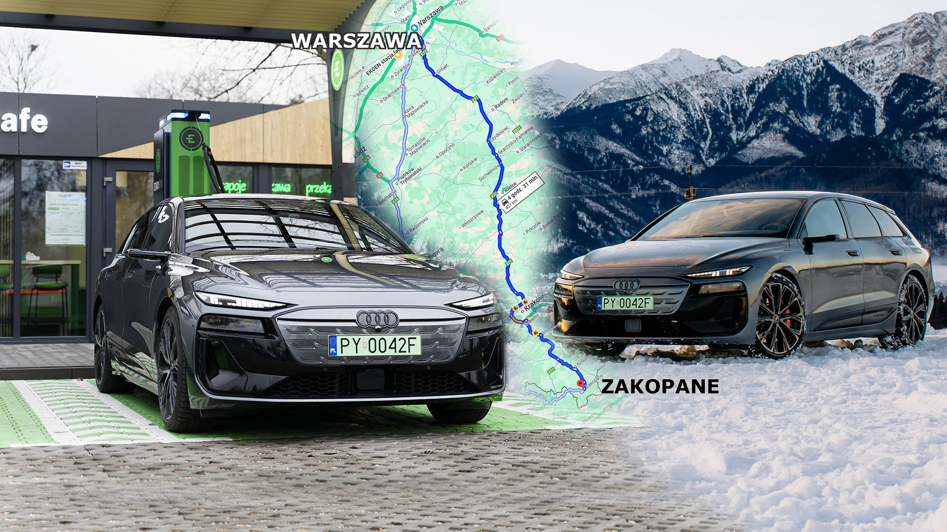 Trasa Warszawa-Zakopane bez ładowania? 400 km w Audi A6 e-tron Avant