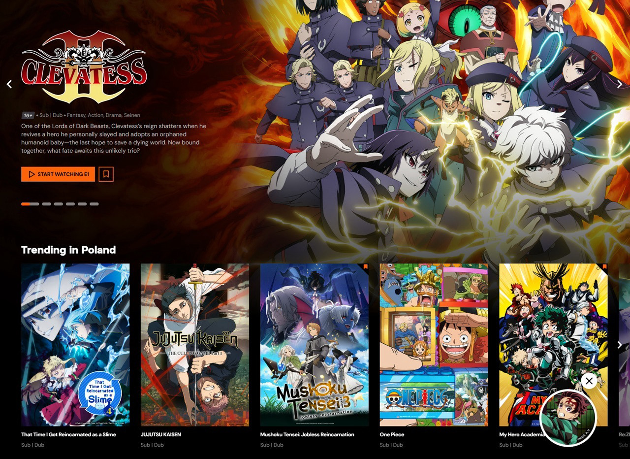 Crunchyroll adds Polish subtitles and dub, but the quality is poor