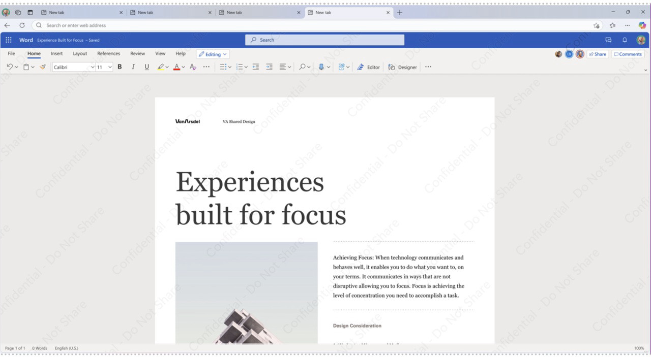 Microsoft wprowadza znak wodny. Aktywuje się przy poufnych danych
